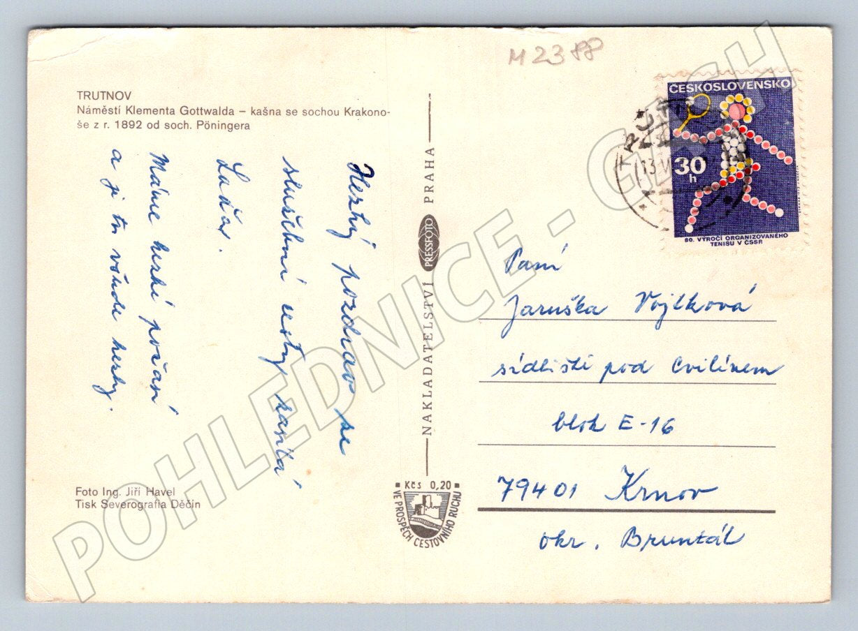 Pohlednice Trutnov kašna Krakonoš (M2388)