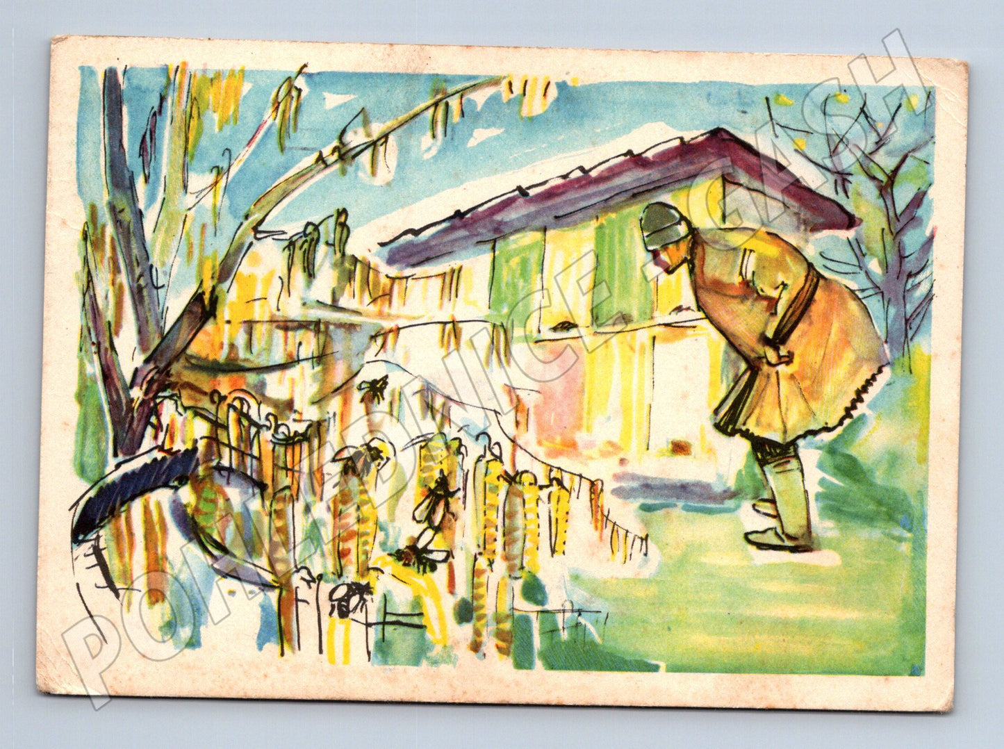 Pohlednice Velikonoce umělecký motiv 1963 (M23884)