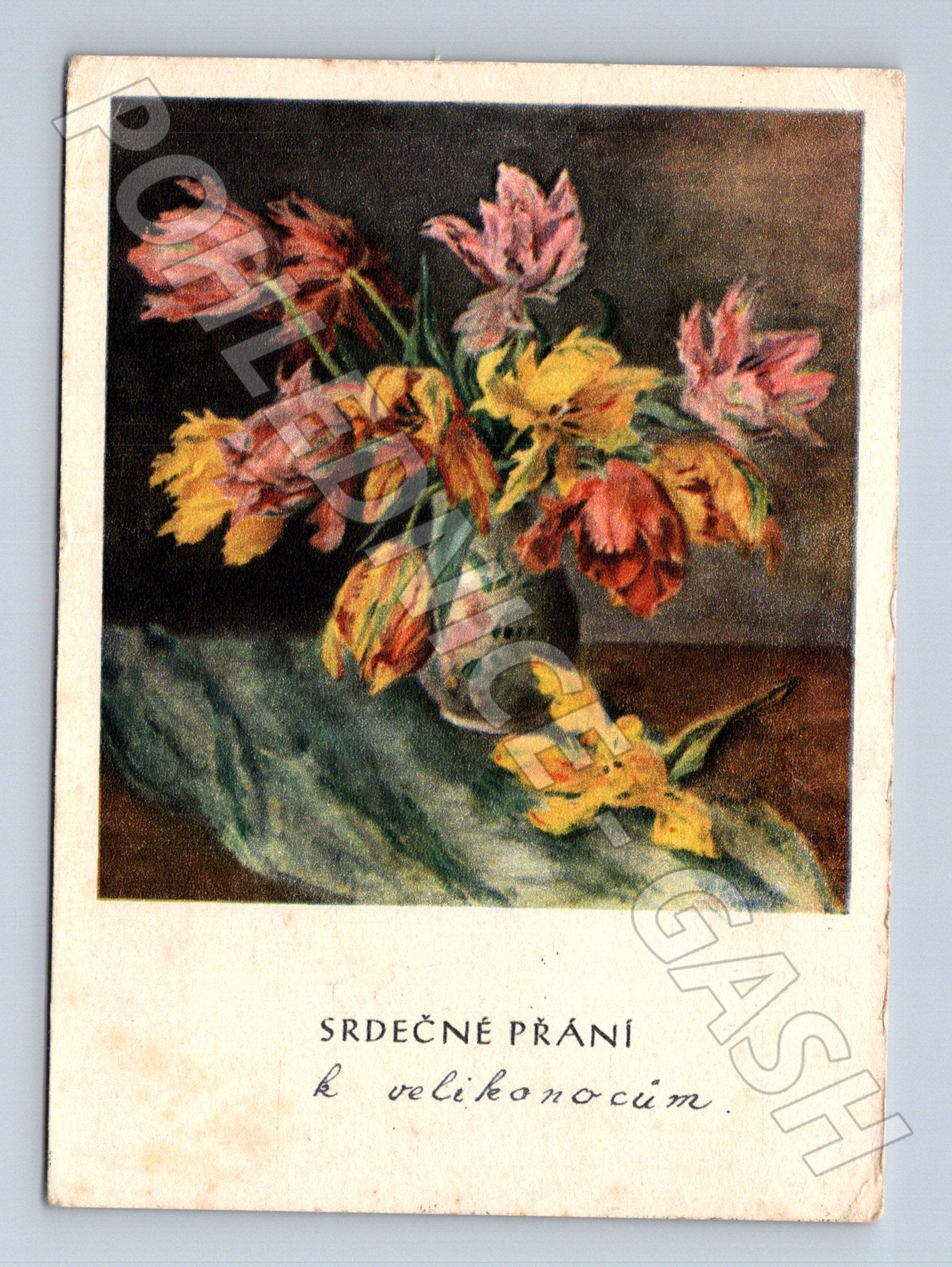 Pohlednice Velikonoce, tulipány 1941 (M23888)