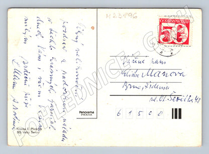 Pohlednice kresba dívka s košíkem 1941 (M23896)