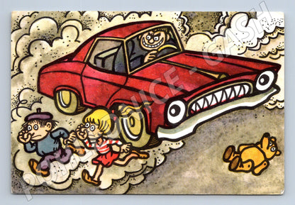 Pohlednice ekologická karikatura Neprakta (M23923)