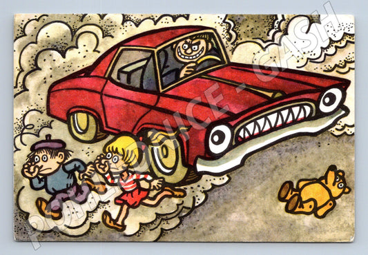 Pohlednice ekologická karikatura Neprakta (M23923)