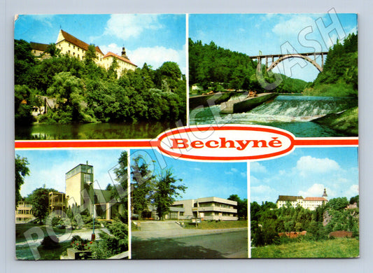 Pohlednice Bechyně multi-view 1981 (M23926)