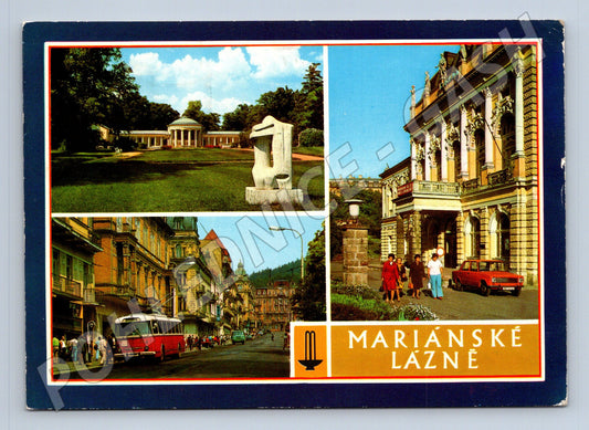 Pohlednice Mariánské Lázně koláž 1988 (M23933)