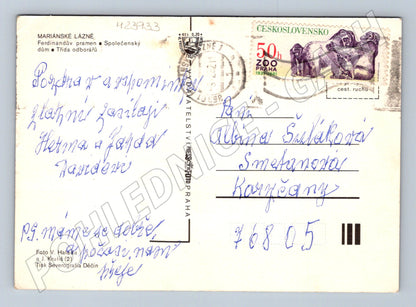 Pohlednice Mariánské Lázně koláž 1988 (M23933)