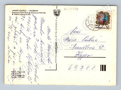 Pohlednice Jánské Koupele Kružberk zimní scény (M23934)