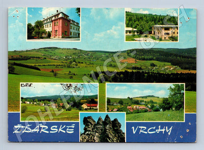 Pohlednice Žďárské vrchy krajina a budovy 1984 (M23937)