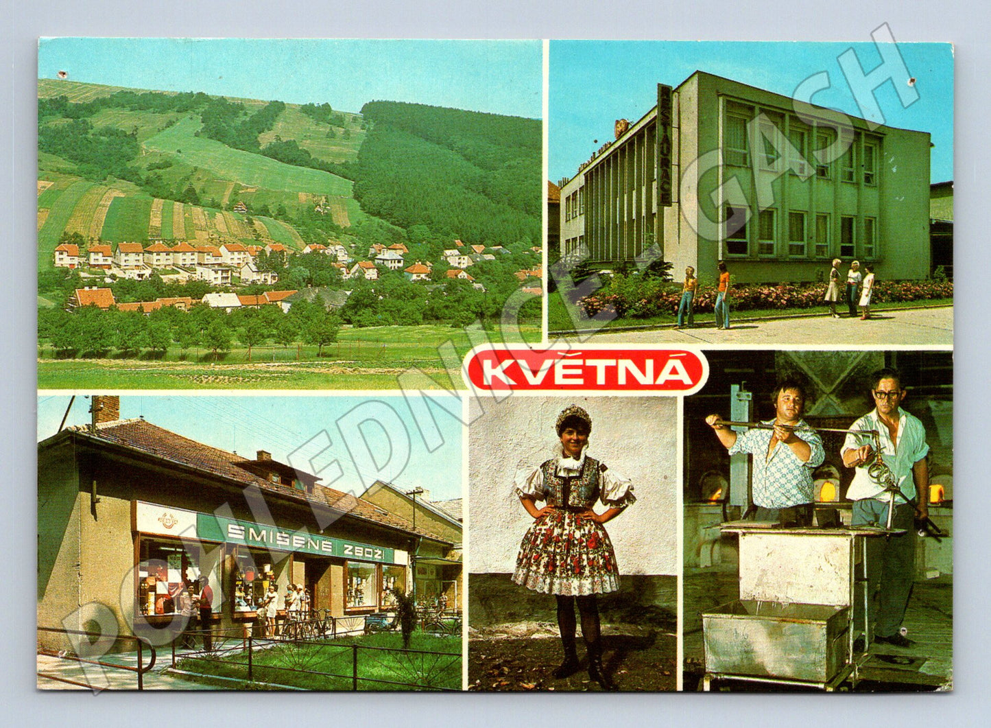 Pohlednice Květná Bílé Karpaty koláž (M23940)