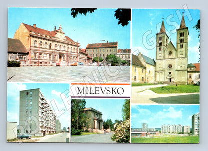 Pohlednice Milevsko záběry města 1989 (M23949)
