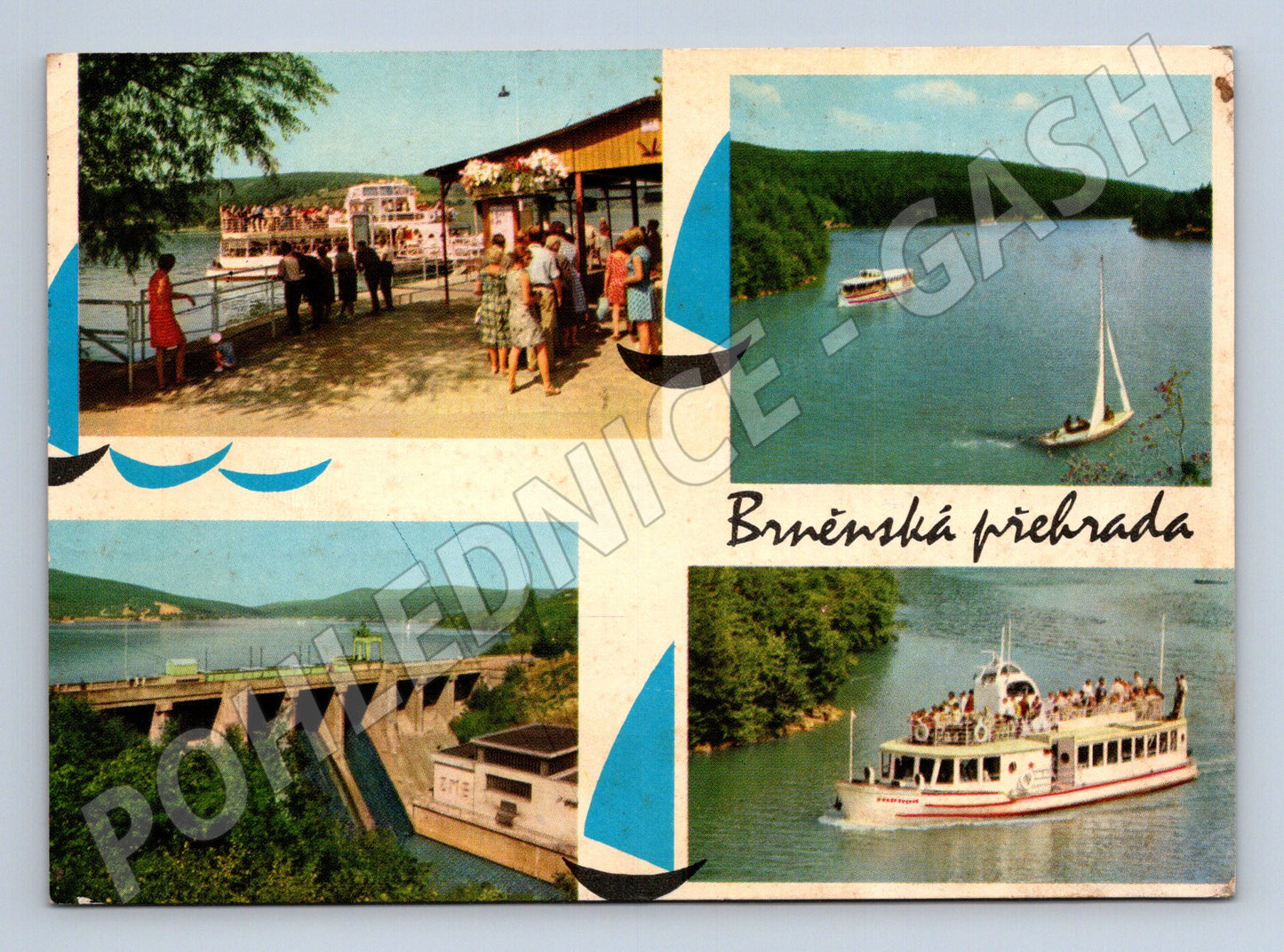 Pohlednice Brněnská přehrada 1968 (M23950)