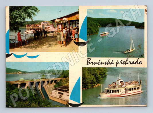 Pohlednice Brněnská přehrada 1968 (M23950)