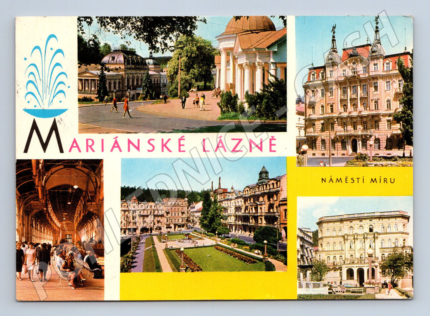 Pohlednice Mariánské Lázně více pohledů 1974 (M23953)