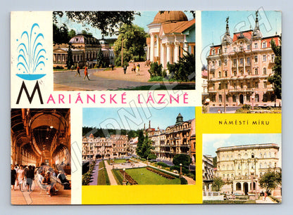 Pohlednice Mariánské Lázně více pohledů 1974 (M23953)
