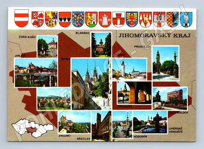 Pohlednice Jihomoravský kraj města multi-pohledy 1974 (M23954)