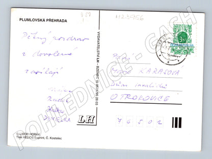 Pohlednice Plumlovská přehrada koupání a plachetnice 1979 (M23956)