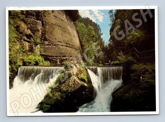 Pohlednice Hřensko Divoká soutěska vodopády 1995 (M23957)