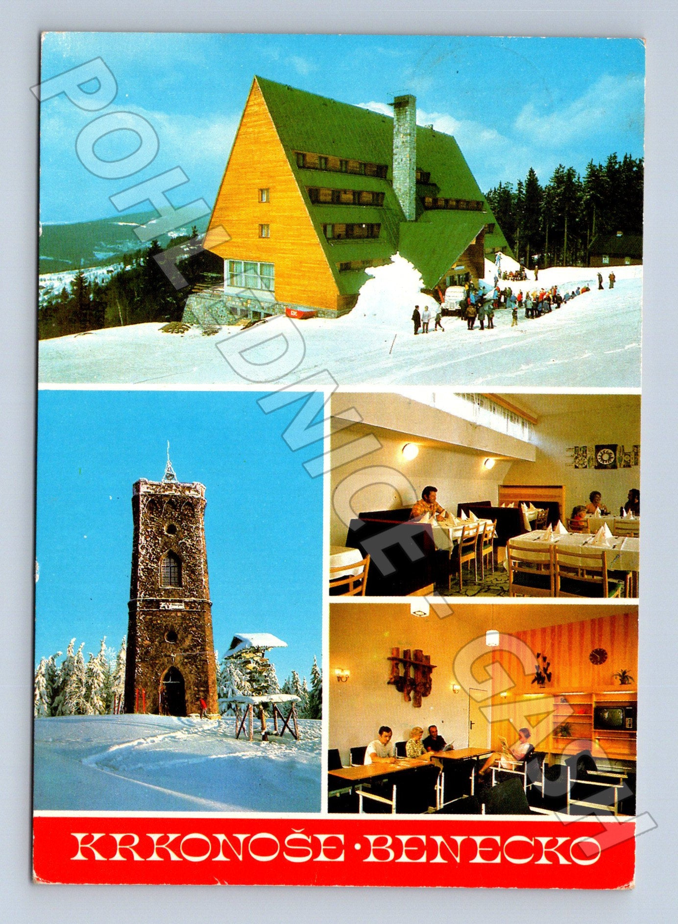 Pohlednice Krkonoše Benecko multi-pohled (M23965)
