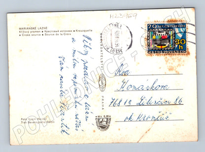 Pohlednice Mariánské Lázně Křížový pramen 1973 (M23969)