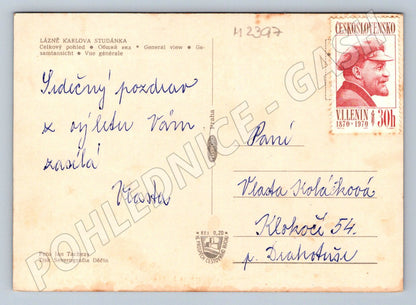 Pohlednice Karlova Studánka lázně raz 1970 (M2397)