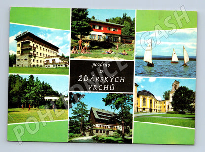 Pohlednice Žďárské vrchy vícepohledová 1976 (M23973)