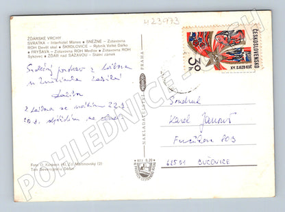 Pohlednice Žďárské vrchy vícepohledová 1976 (M23973)