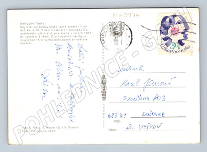 Pohlednice Karlovy Vary mix záběrů 1986 (M23974)
