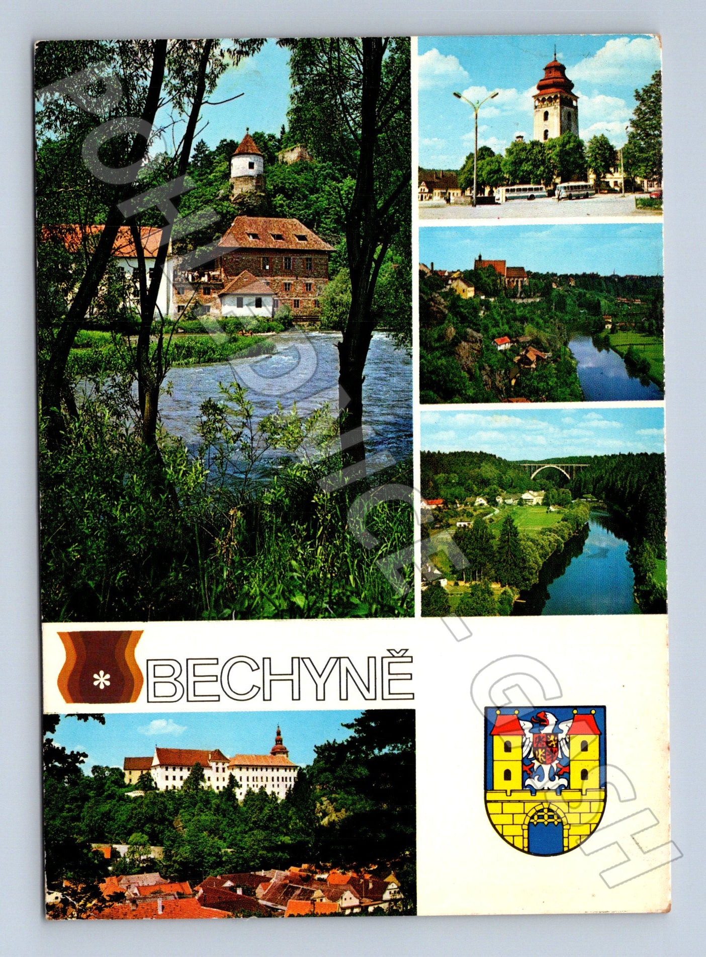 Pohlednice Bechyně zámek a údolí Lužnice (M23978)