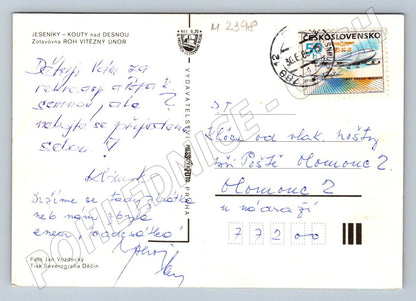 Pohlednice Jeseníky Kouty nad Desnou zotavovna ROH 1980 (M2398)