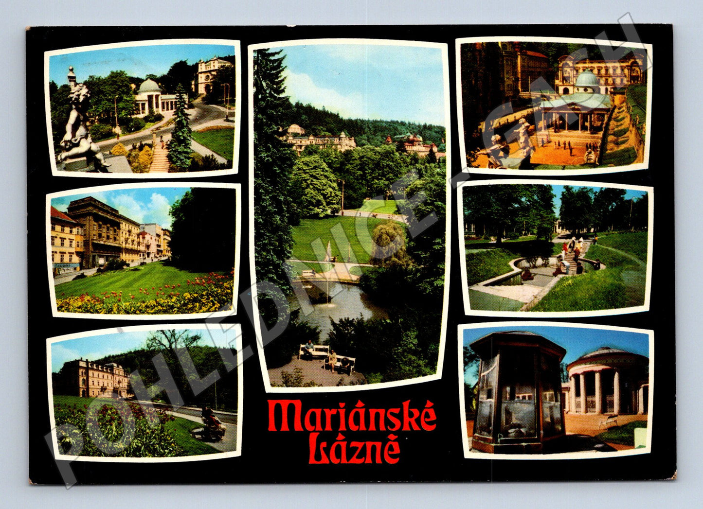 Pohlednice Mariánské Lázně koláž 1983 (M23983)