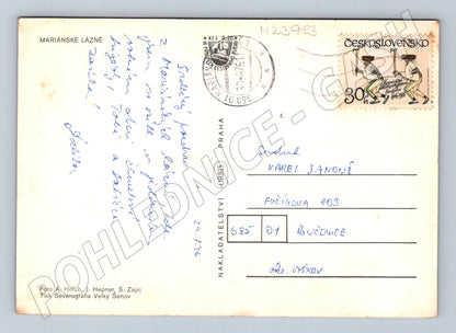 Pohlednice Mariánské Lázně koláž 1983 (M23983)