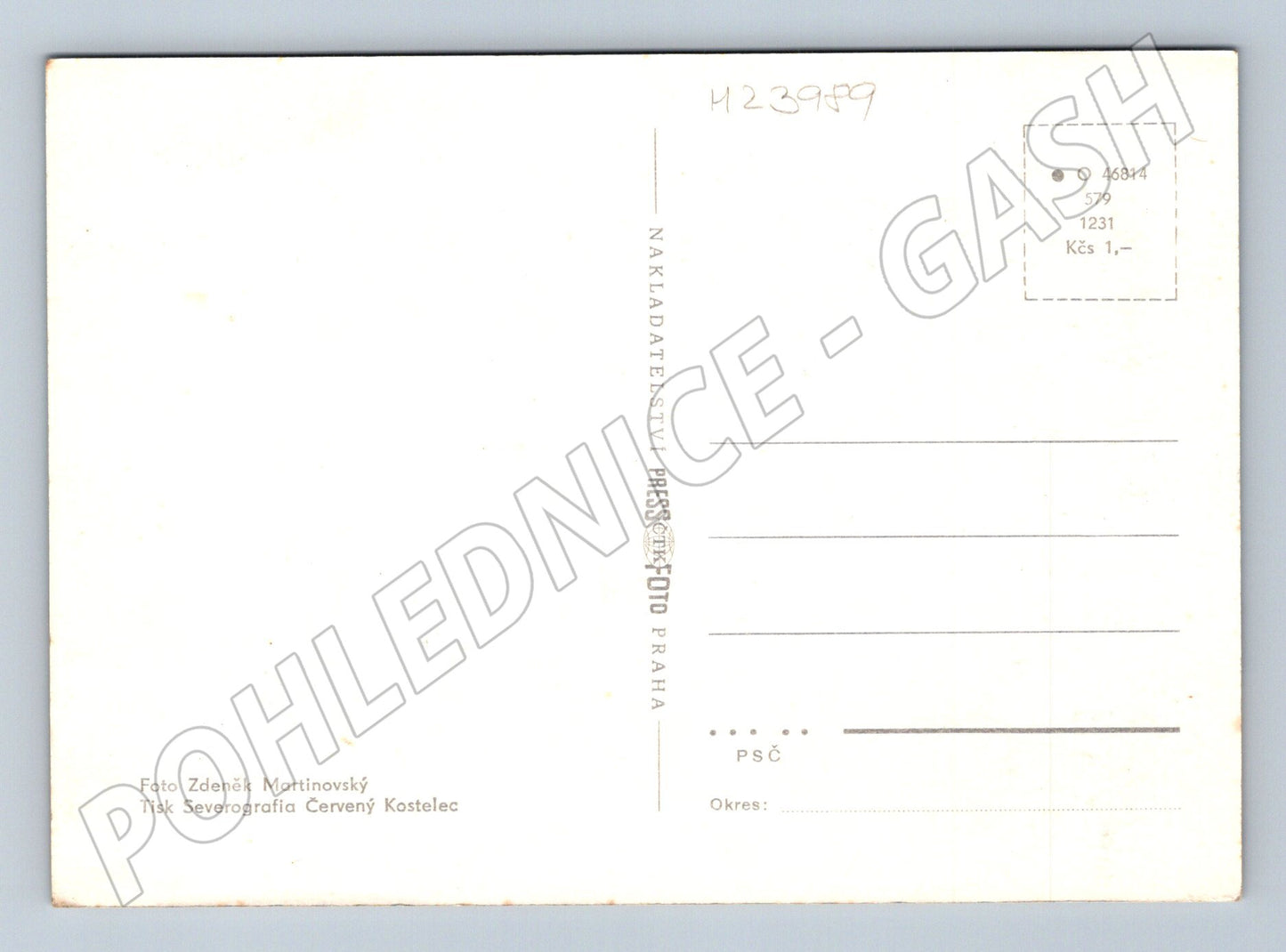 Pohlednice krajina se snopy obilí (M23989)