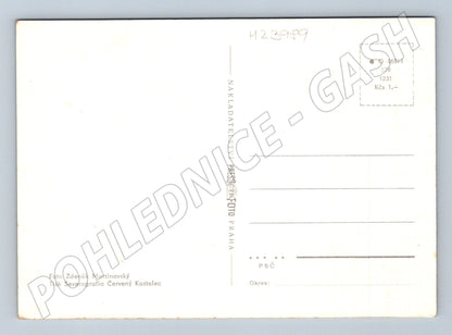 Pohlednice krajina se snopy obilí (M23989)