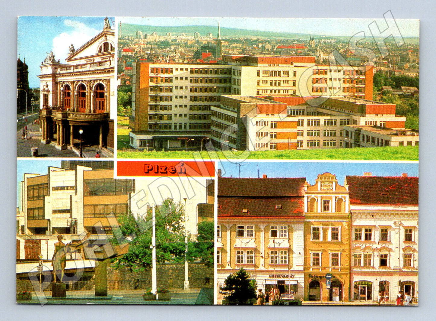 Pohlednice Plzeň vícepohled město 1989 (M23993)