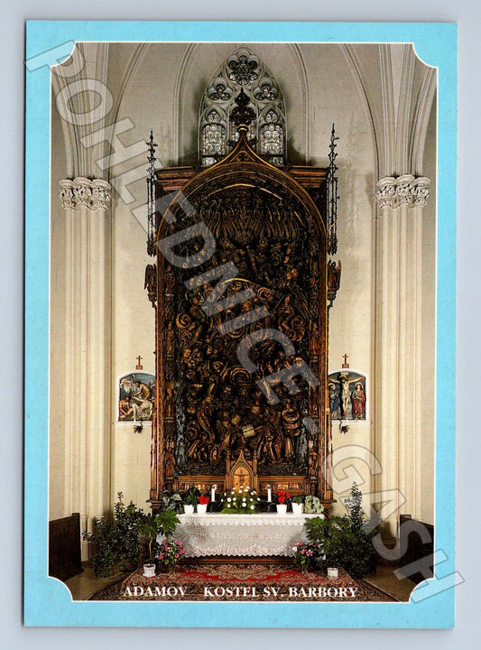 Pohlednice Adamov Kostel sv. Barbory Světelský oltář 2002 (M24008)
