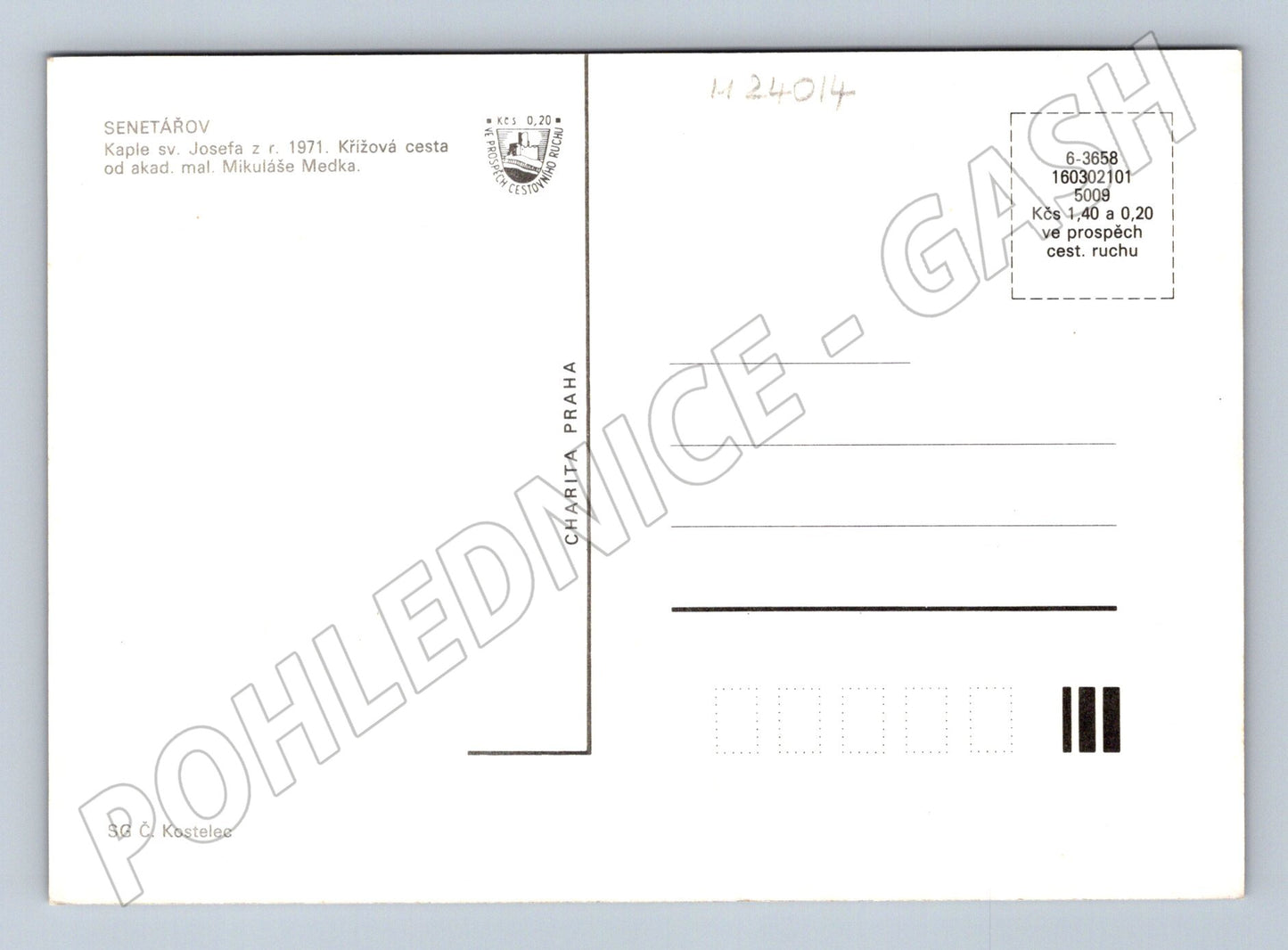 Pohlednice Senetářov Kaple sv. Josefa 1971 (M24014)