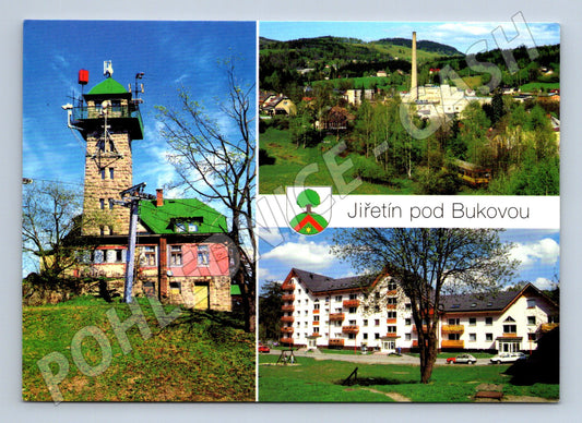 Pohlednice Jiřetín pod Bukovou rozhledna a obec (M24021)