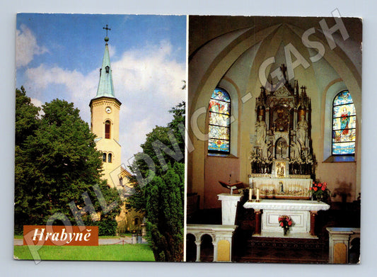 Pohlednice Hrabyně kostel (M24022)