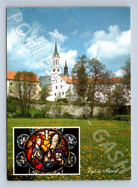 Pohlednice Vyšší Brod klášter rozety (M24026)