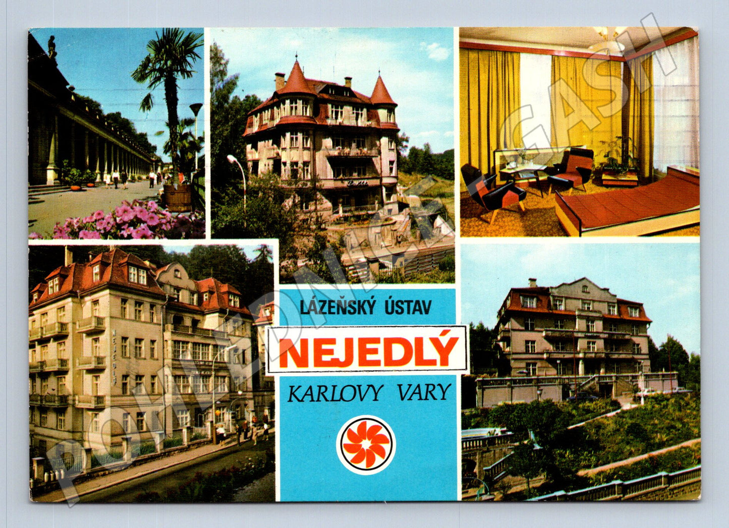 Pohlednice Karlovy Vary Lázeňský ústav Nejedlý 1974 (M24033)
