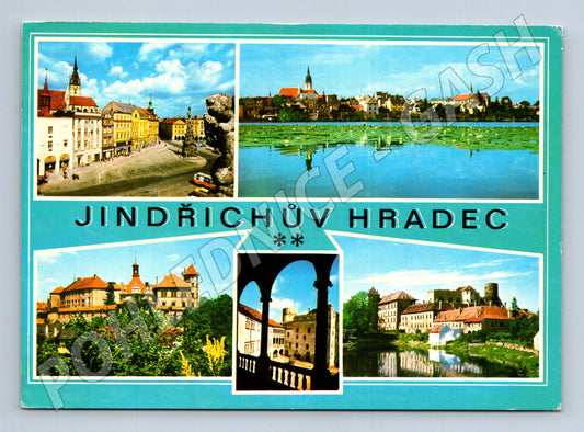 Pohlednice Jindřichův Hradec multi-view 1968 (M24047)