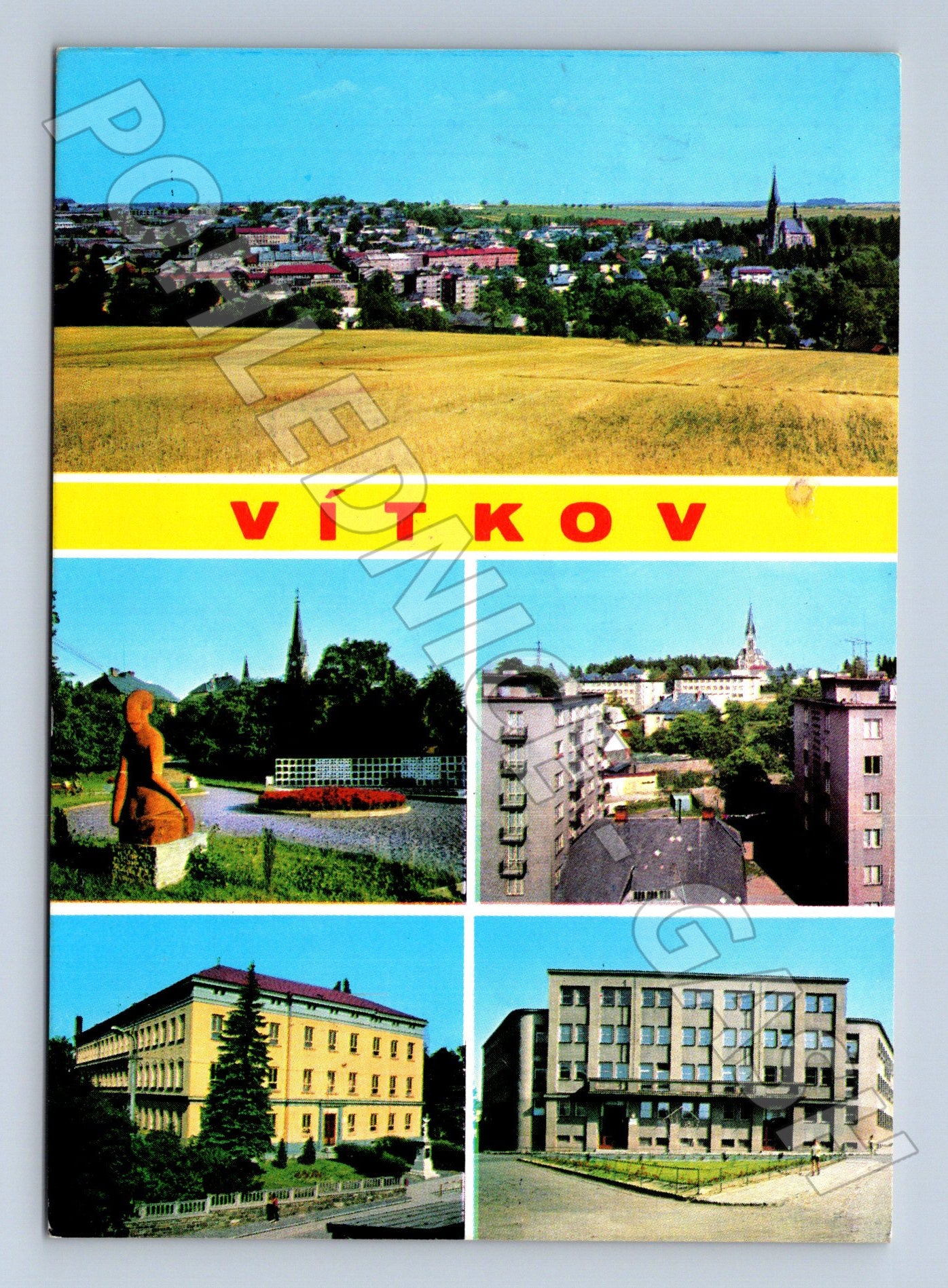 Pohlednice Vítkov koláž pohledů 1983 (M24054)
