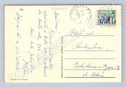 Pohlednice Kroměříž zámek Vánoce 197X (M24059)