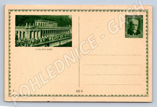 Pohlednice Karlovy Vary kolonáda TG Masaryk (M2406)