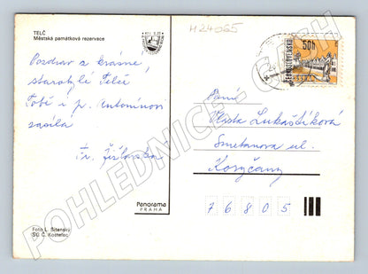 Pohlednice Telč náměstí Městská památková rezervace (M24065)