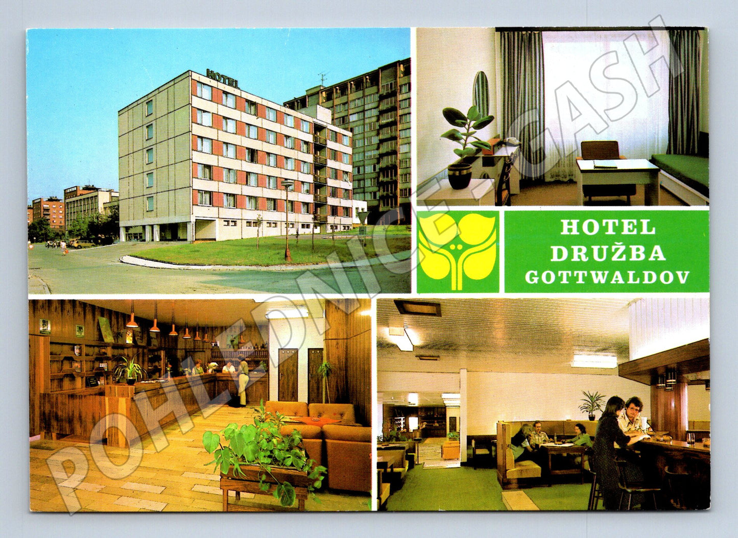 Pohlednice Gottwaldov Hotel Družba 1989 (M24079)
