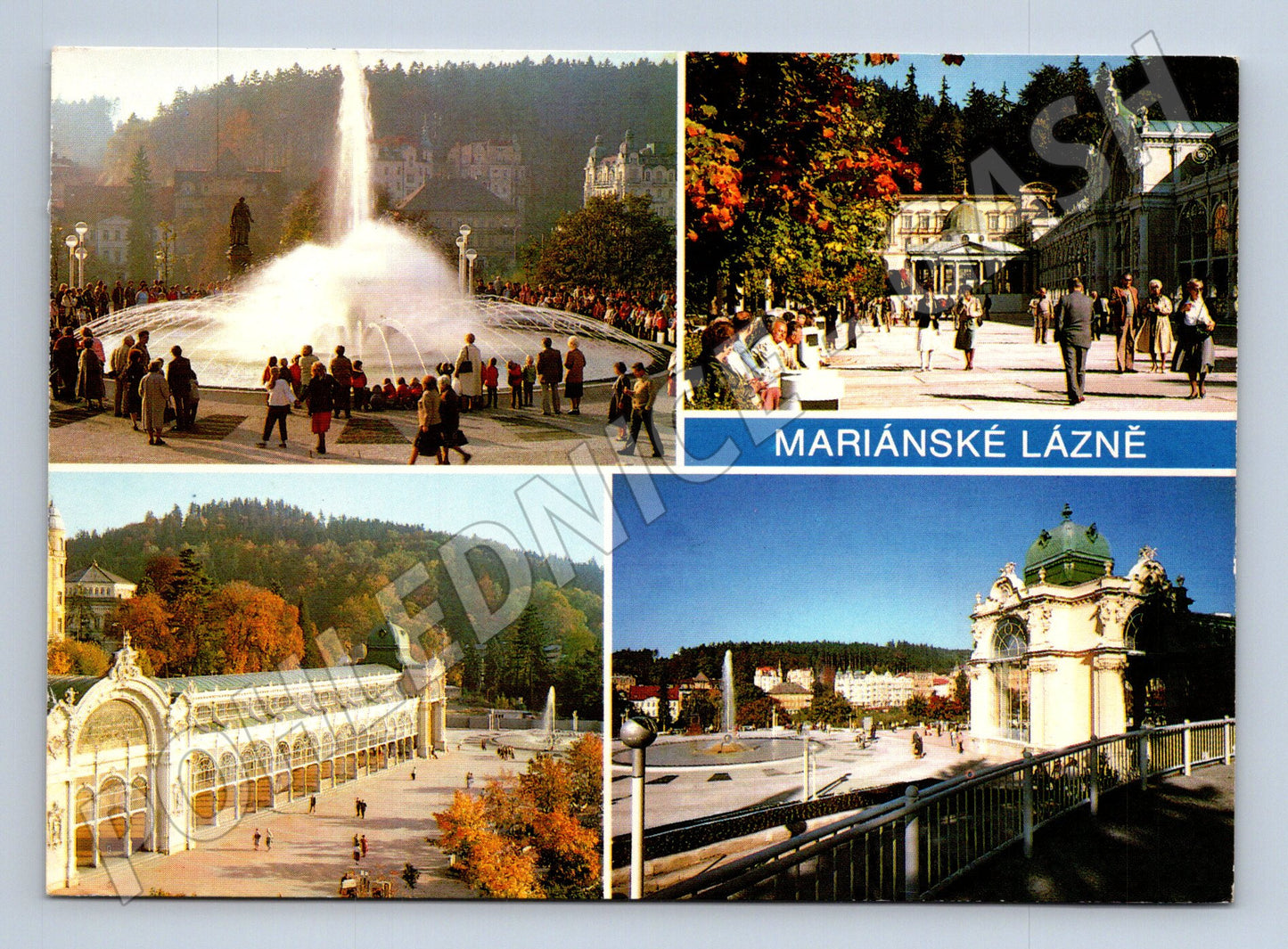 Pohlednice Mariánské Lázně více pohledů 1985 (M24082)