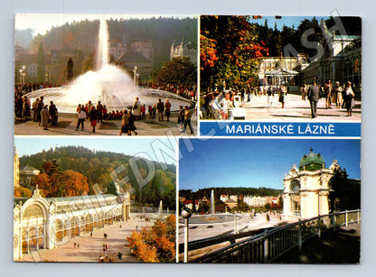 Pohlednice Mariánské Lázně více pohledů 1985 (M24082)