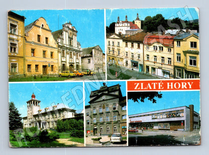 Pohlednice Zlaté Hory multi-view 1984 (M24087)