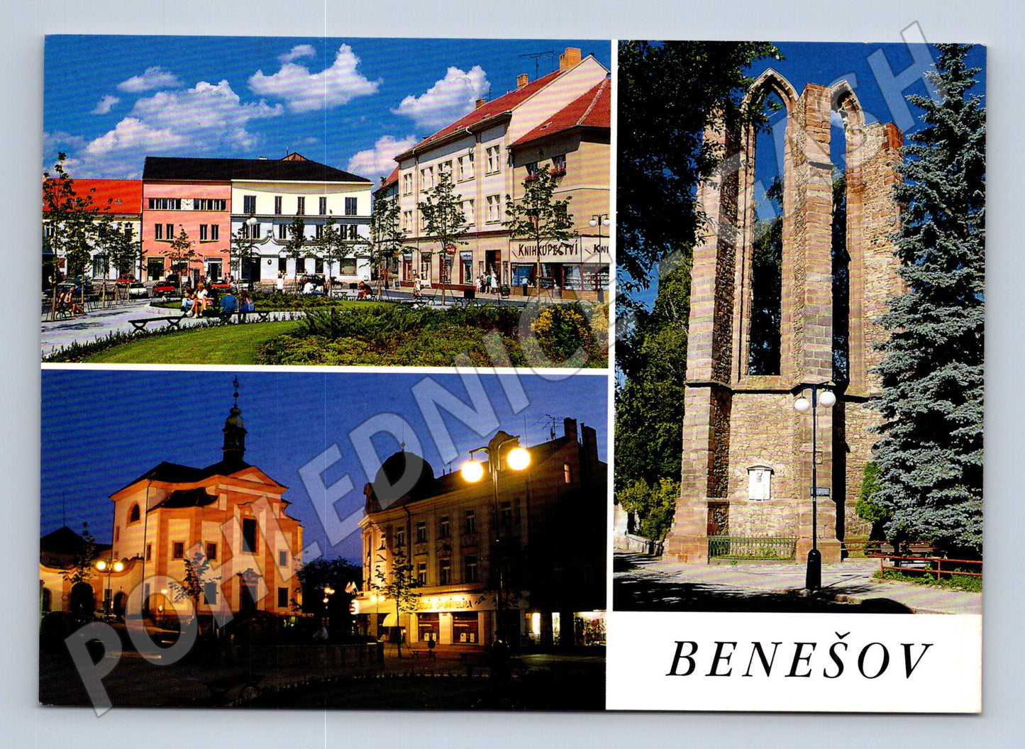 Pohlednice Benešov koláž památek (M24097)