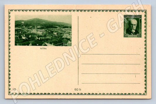 Pohlednice Nitra Slovensko ČSR 50h Masaryk (M2410)